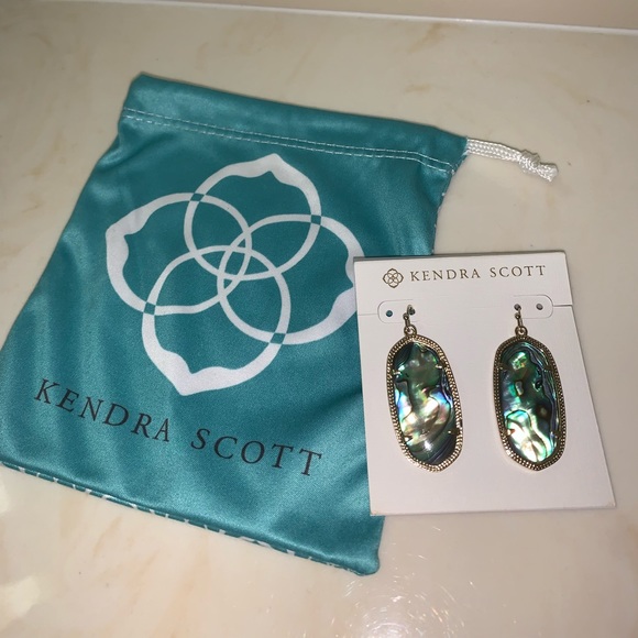 Kendra Scott earrings with blue and green tones - Picture 7 of 10